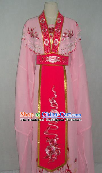 China Traditional Beijing Opera Embroidered Pink Dress Chinese Peking Opera Actress Costume