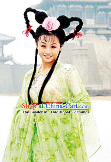 Chinese Traditional Tang Dynasty Palace Princess Wen Cheng Embroidered Dress Replica Costume for Women