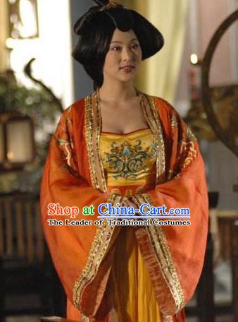 Ancient Chinese Tang Dynasty Empress Zhangsun Hanfu Dress Queen Replica Costume for Women