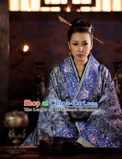 Chinese Warring States Period Teleplay Performance Princess Hanfu Embroidered Costume for Women