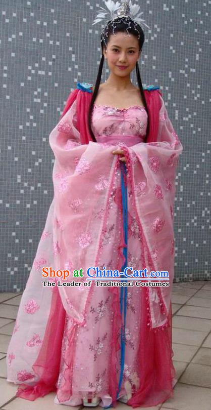 Ancient Chinese Tang Dynasty Crown Princess of Li Jiancheng Hanfu Dress Replica Costume for Women