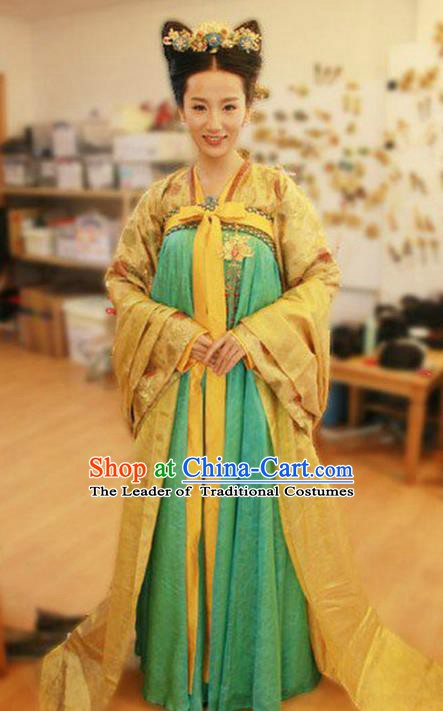 Ancient Chinese Tang Dynasty Palace Infanta Hanfu Dress Replica Costume for Women