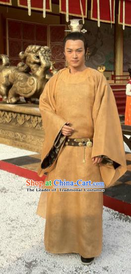 Traditional Chinese Ancient Tang Dynasty Emperor Gaozong Li Zhi Replica Costume for Men