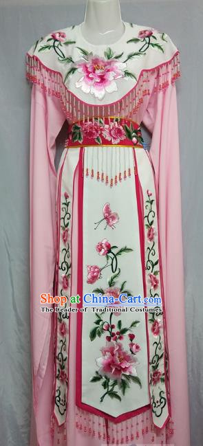 Top Grade Chinese Beijing Opera Actress Costume China Professional Peking Opera Diva Pink Dress