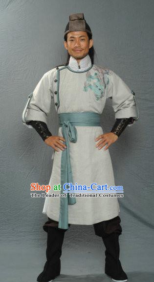 Traditional Chinese Ancient Song Dynasty Military Officer Replica Costume for Men