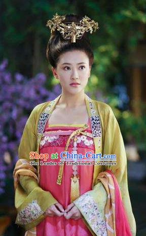 Chinese Ancient Tang Dynasty Princess Taiping Hanfu Dress Palace Lady Historical Costume for Women
