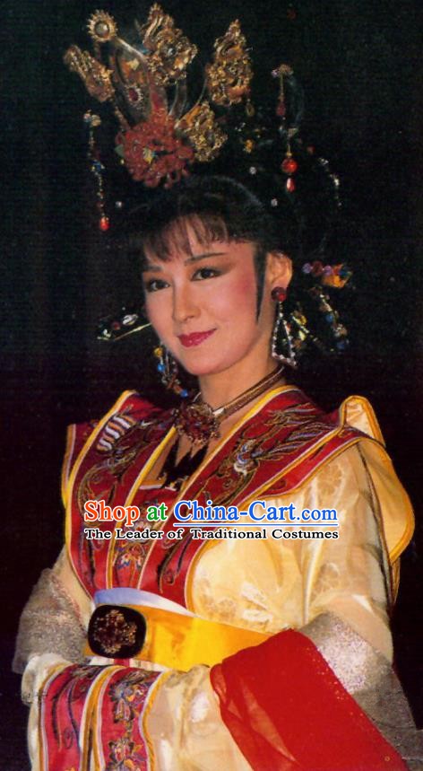 Chinese Ancient Tang Dynasty Empress Dress Palace Queen Wu Zetian Historical Costume for Women