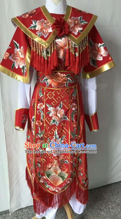Top Grade Chinese Beijing Opera Female General Dress China Peking Opera Embroidered Costume