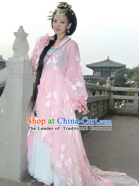 Chinese Tang Dynasty Consort Yang Embroidered Dress Ancient Palace Lady Yang Yuhuan Historical Costume for Women