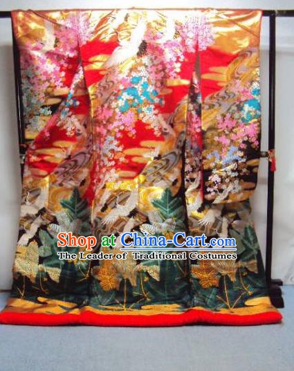 Ancient Japanese Geisha Garment Palace Iromuji Furisode Kimonos Traditional Yukata Dress Costume for Women