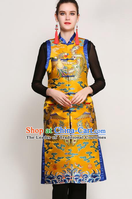 Chinese National Costume Tang Suit Qipao Coats Traditional Embroidered Peony Vests for Women