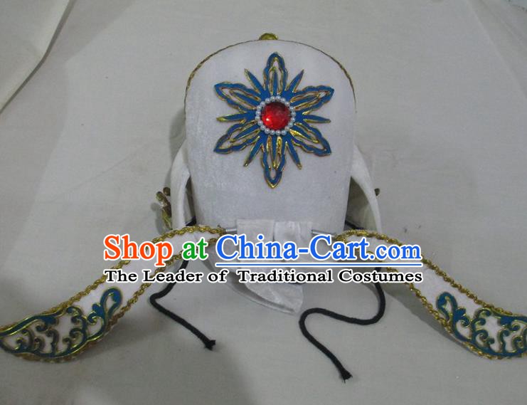 Traditional China Beijing Opera Costume Gifted Scholar Embroidered Robe and Hat Ancient Chinese Peking Opera Embroidery Clothing