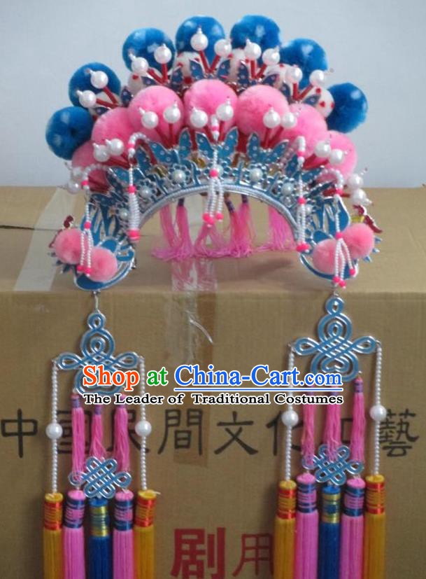 Traditional Chinese Beijing Opera Princess Phoenix Coronet Hair Accessories Female Headgear Peking Opera Actress Headwear