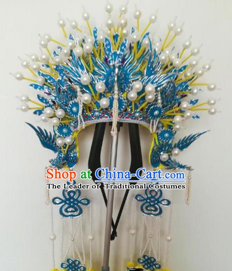 Chinese Traditional Beijing Opera Imperial Consort Phoenix Coronet Peking Opera Diva Hats Headwear