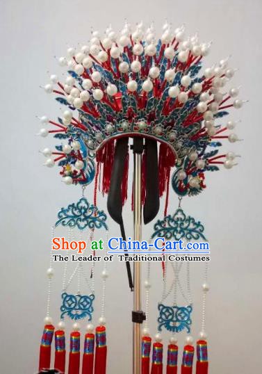 Chinese Traditional Beijing Opera Diva Hair Accessories Peking Opera Imperial Consort Phoenix Coronet Headwear
