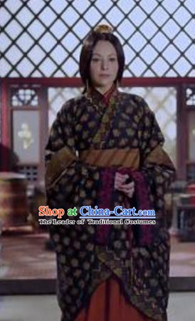 Ancient Traditional Chinese Eastern Han Dynasty Dowager Guo Zhu Hanfu Dress Replica Costume for Women