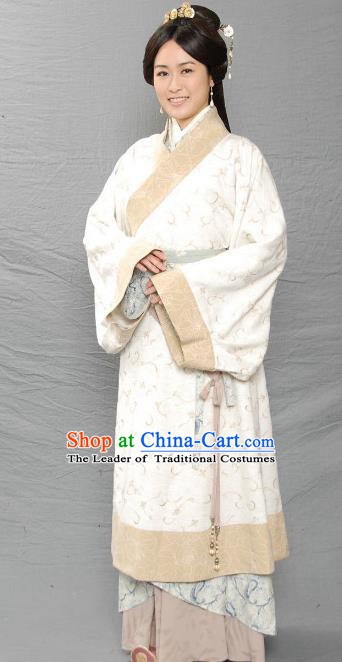 Ancient Chinese Three Kingdoms Period Young Lady Huang Yueying Hanfu Dress Replica Costume for Women