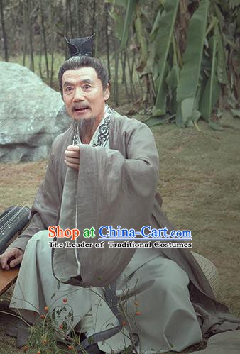 Traditional Chinese Jin Dynasty Minister Calligrapher Xi Jian Replica Costume for Men