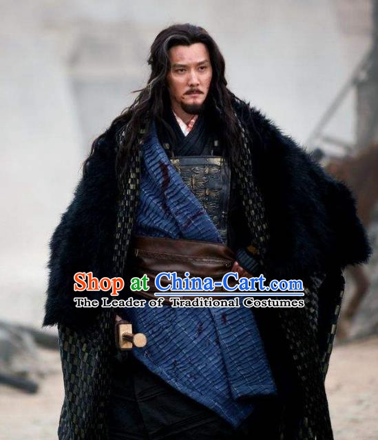Traditional Chinese Ancient Western Chu Dynasty King Xiang Yu Replica Costume for Men