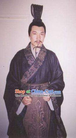 Traditional Chinese Ancient Han Dynasty Chancellor Minister Zhi Buyi Replica Costume for Men