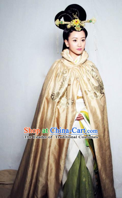Chinese Ancient Northern and Southern Dynasties Qi Kingdom Queen Xiao Hanfu Dress Replica Costume for Women