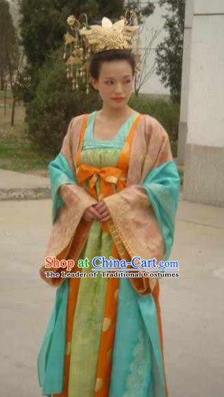 Chinese Ancient Tang Dynasty Palace Lady Female Assassin Hong Fu Hanfu Dress Replica Costume for Women