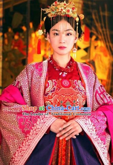 Chinese Ancient Five Dynasties and Ten Kingdoms Chu Princess Hanfu Dress Replica Costume for Women