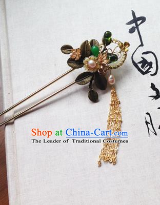 Chinese Ancient Hanfu Tassel Handmade Hairpins Hair Accessories Classical Hair Clip for Women