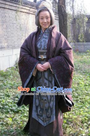 Chinese Ancient Three Kingdom Period State Wu Empress Dowager Hanfu Dress Replica Costume for Women