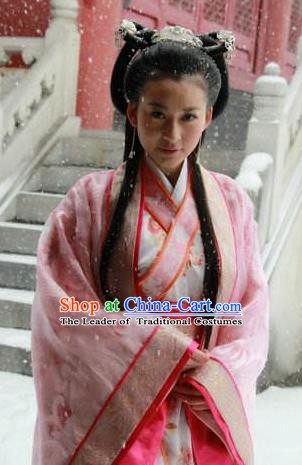 Chinese Ancient Three Kingdoms Period Wei State Princess Qinghe Hanfu Dress Replica Costume for Women