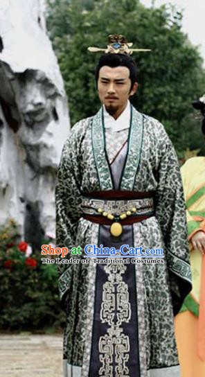 Ancient Chinese Three Kingdoms Period Wei State Emperor Cao Pi Historical Costume for Men