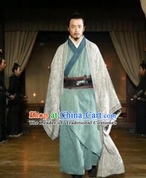 Chinese Ancient Warring States Period Tactician Strategist Guiguzi Historical Costume for Men