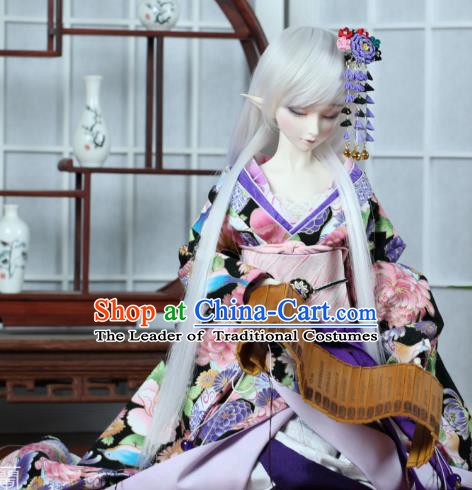 Traditional Asian Japan Costume Japanese Courtesan Kimono Fashion Apparel Vibration Sleeve Kimono for Women