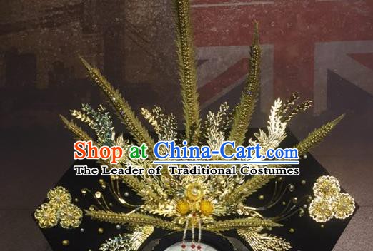 Top Grade Handmade Palace Hair Accessories Chinese Style Stage Performance Catwalks Headwear for Women