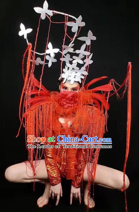 Top Performance Catwalks Headwear Halloween Cosplay Hair Accessories Full Dress Costume