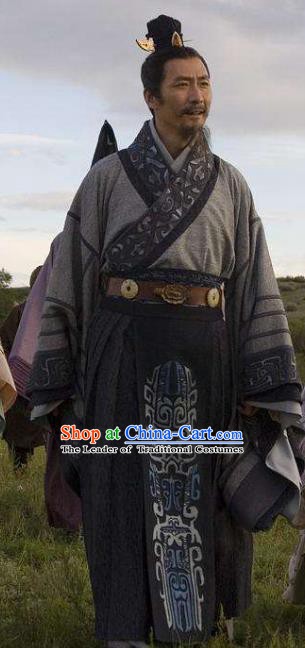 Ancient Chinese Qin Dynasty Statesman and Calligrapher Li Si Replica Costume for Men