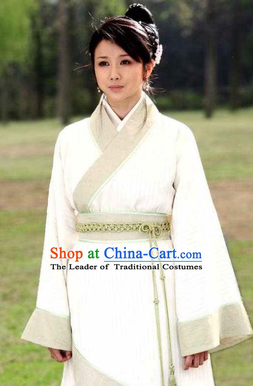 Chinese Ancient Han Dynasty Aristocratic Lady Liu Lanzhi Hanfu Dress Replica Costume for Women