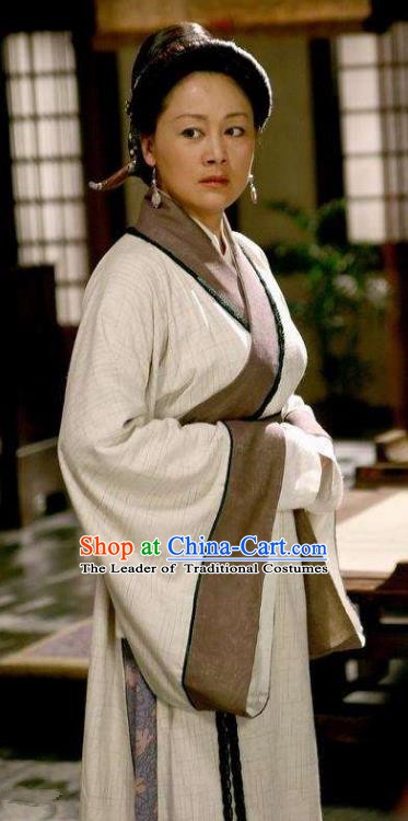 Chinese Ancient Han Dynasty Dowager Countess Jiao Hanfu Dress Replica Costume for Women