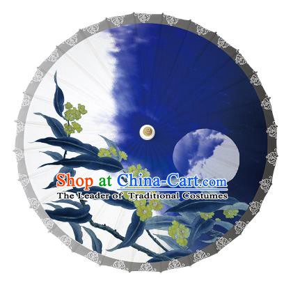 Chinese Traditional Artware Paper Umbrellas Printing Reed Oil-paper Umbrella Handmade Umbrella
