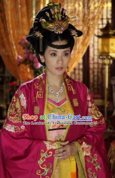 Chinese Ancient Tang Dynasty Princess Taiping Hanfu Dress Embroidered Replica Costume for Women