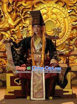 Chinese Ancient Tang Dynasty Emperor Li Longji Replica Costume for Men
