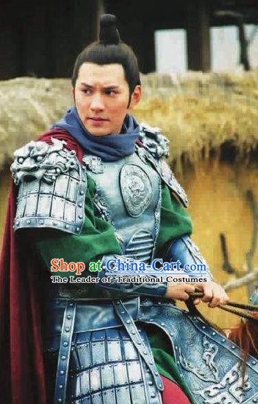 Chinese Ancient Tang Dynasty Military Officer General Qin Qiong Replica Costume for Men