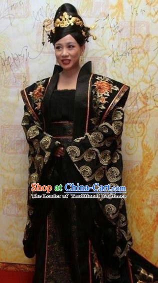 Traditional Chinese Ancient Tang Dynasty Queen Mother Embroidered Dress Replica Costume for Women