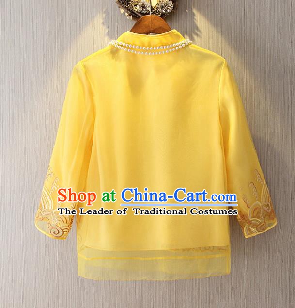 Traditional Ancient Chinese Young Women Cheongsam Dress Republic of China Tangsuit Stand Collar Blouse Dress Tang Suit Clothing