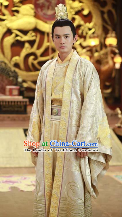 Chinese Tang Dynasty Royal Highness Pu Replica Costume Ancient Prince Li Tai Clothing for Men