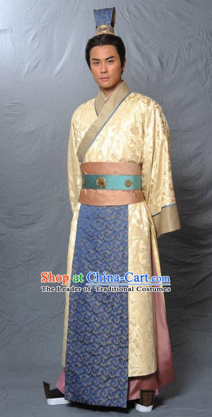 Chinese Ancient Tang Dynasty Imperial Bodyguard Nobility Childe Replica Costume for Men