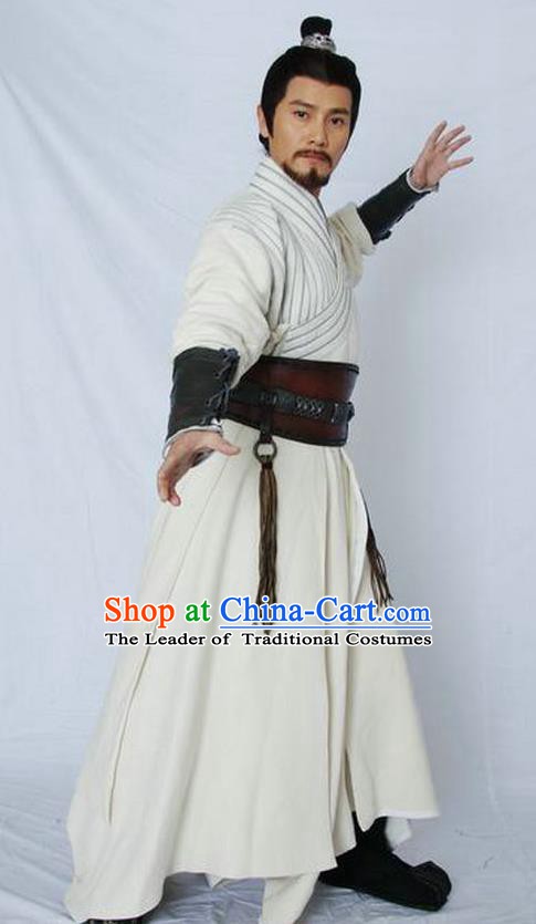 Chinese Ancient Qin Dynasty Swordsman Military Officer Meng Tian Replica Costume for Men