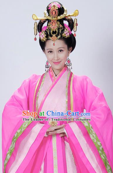 Traditional Chinese Ancient Qin Kingdom Consort Zheng Xiu Embroidered Replica Costume for Women