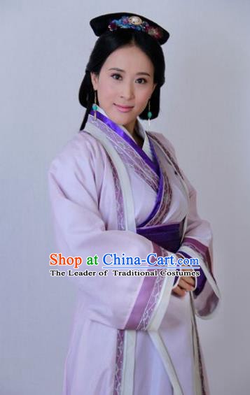 Traditional Chinese Ancient Qin Kingdom Hanfu Court Maid Embroidered Replica Costume for Women