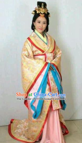 Traditional Chinese Ancient Qin Kingdom Imperial Consort Jing Embroidered Replica Costume for Women